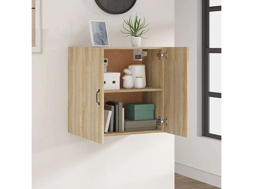 Wandschrank,Wandhängeschrank Sonoma-Eiche 60x31x60 cm Holzwerkstoff -gkd701588