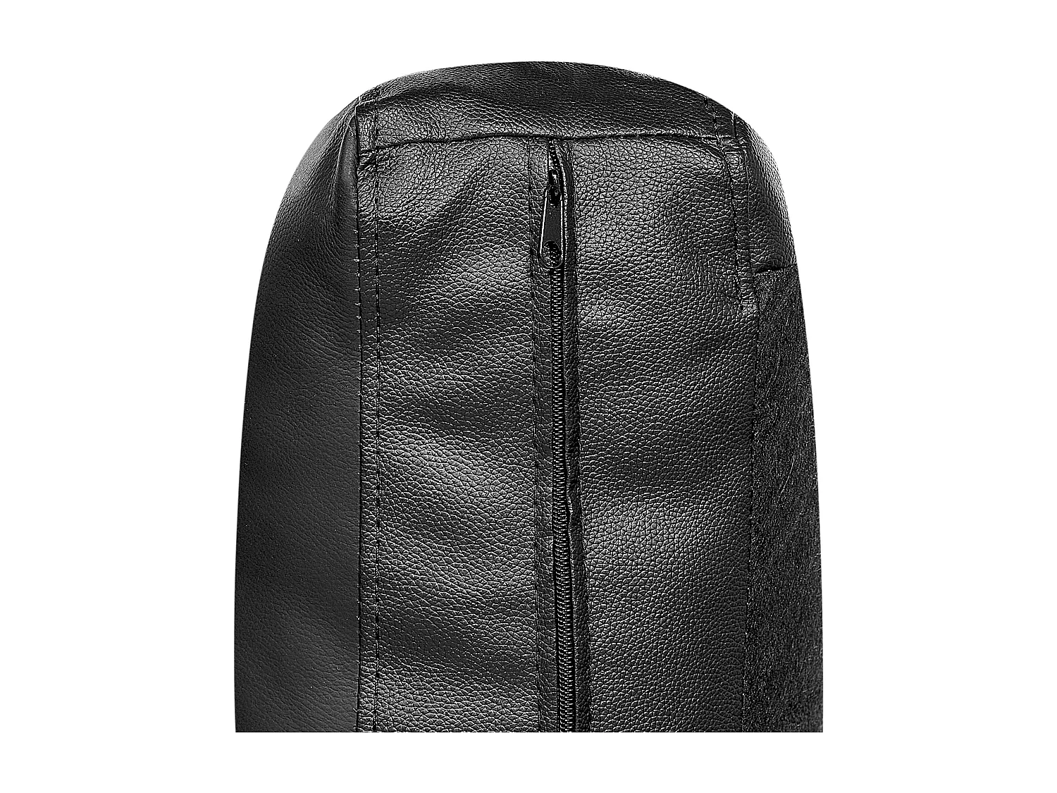 Canapé d'Angle à droite en Cuir Noir avec Appui-Tête Réglable Taies Lavables Stockholm II