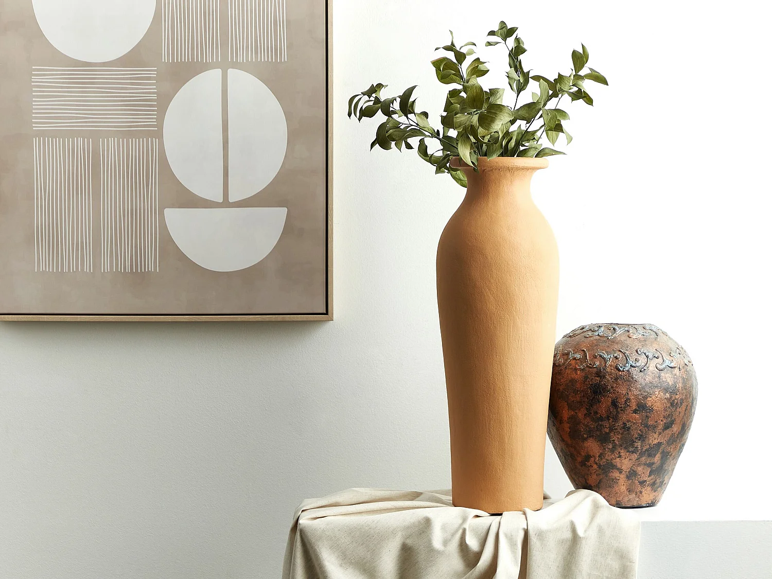 Vase décoratif MUAR Céramique 60 cm Orange