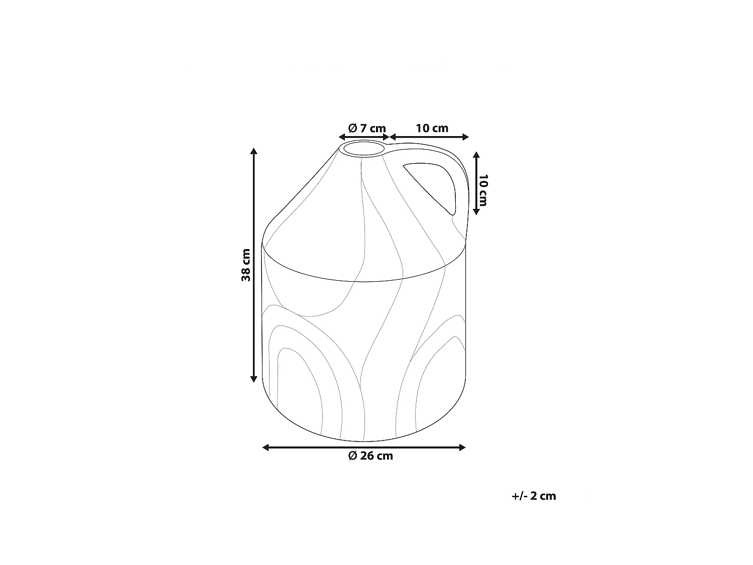 Dekovase PUTRAJAYA Keramik 38 cm Bunt