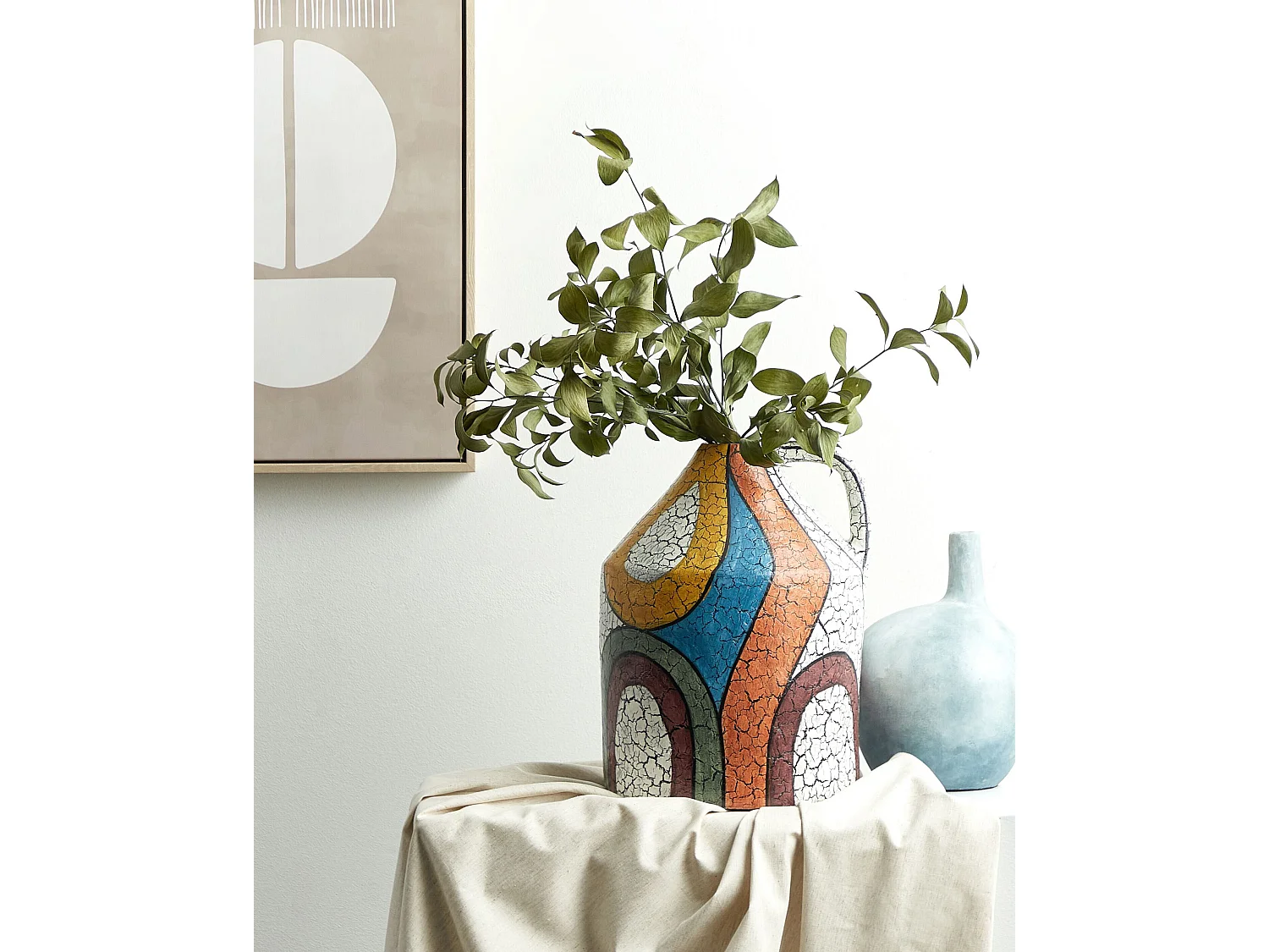 Vase décoratif PUTRAJAYA Céramique 38 cm Multicolore