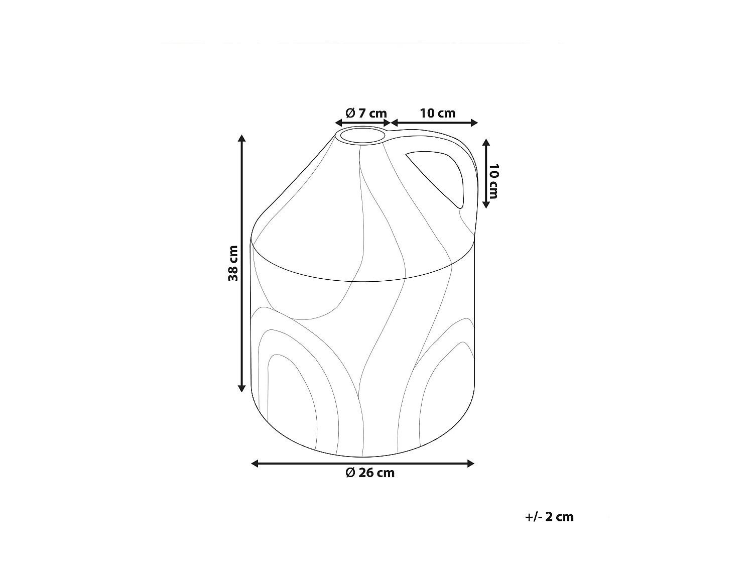 Vaso decorativo PUTRAJAYA Ceramica 38 cm Multicolore