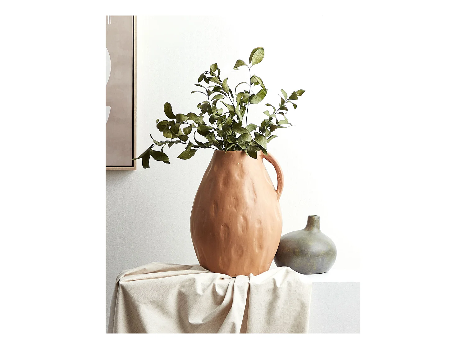 Decovaas KULIM Keramiek 40 cm Zandbeige