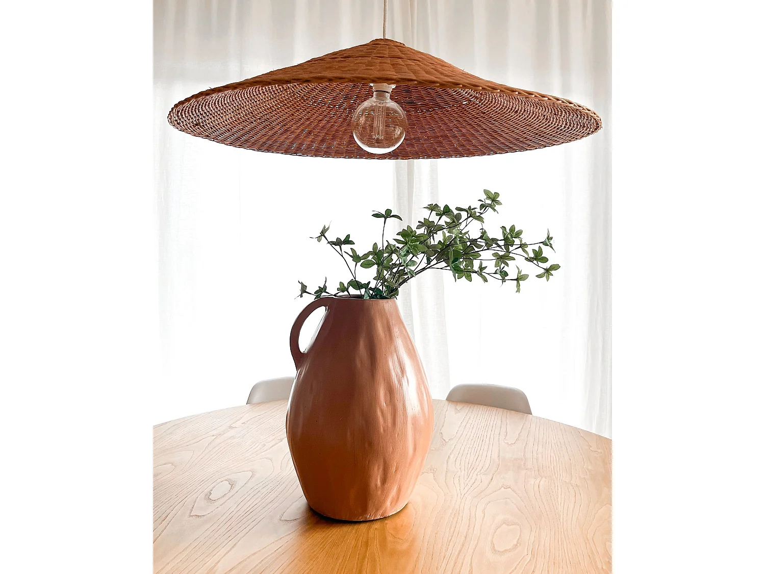 Vase décoratif KULIM Céramique 40 cm Beige sable