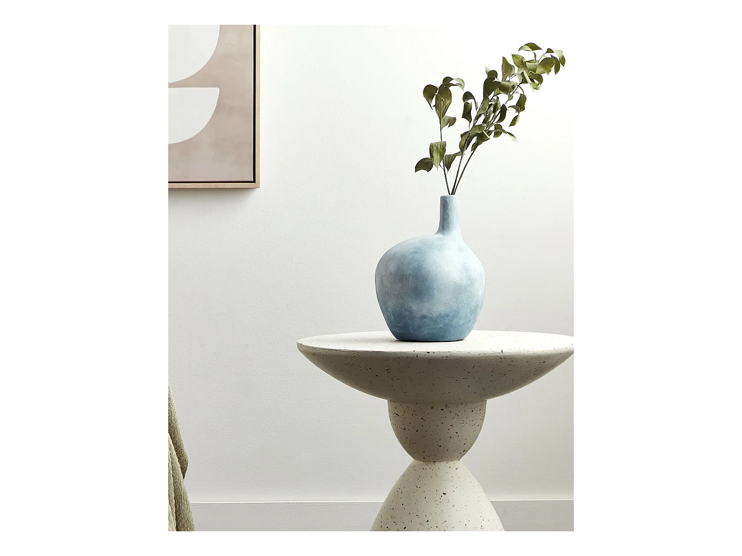 Vase décoratif BENTONG Céramique 26 cm Bleu clair