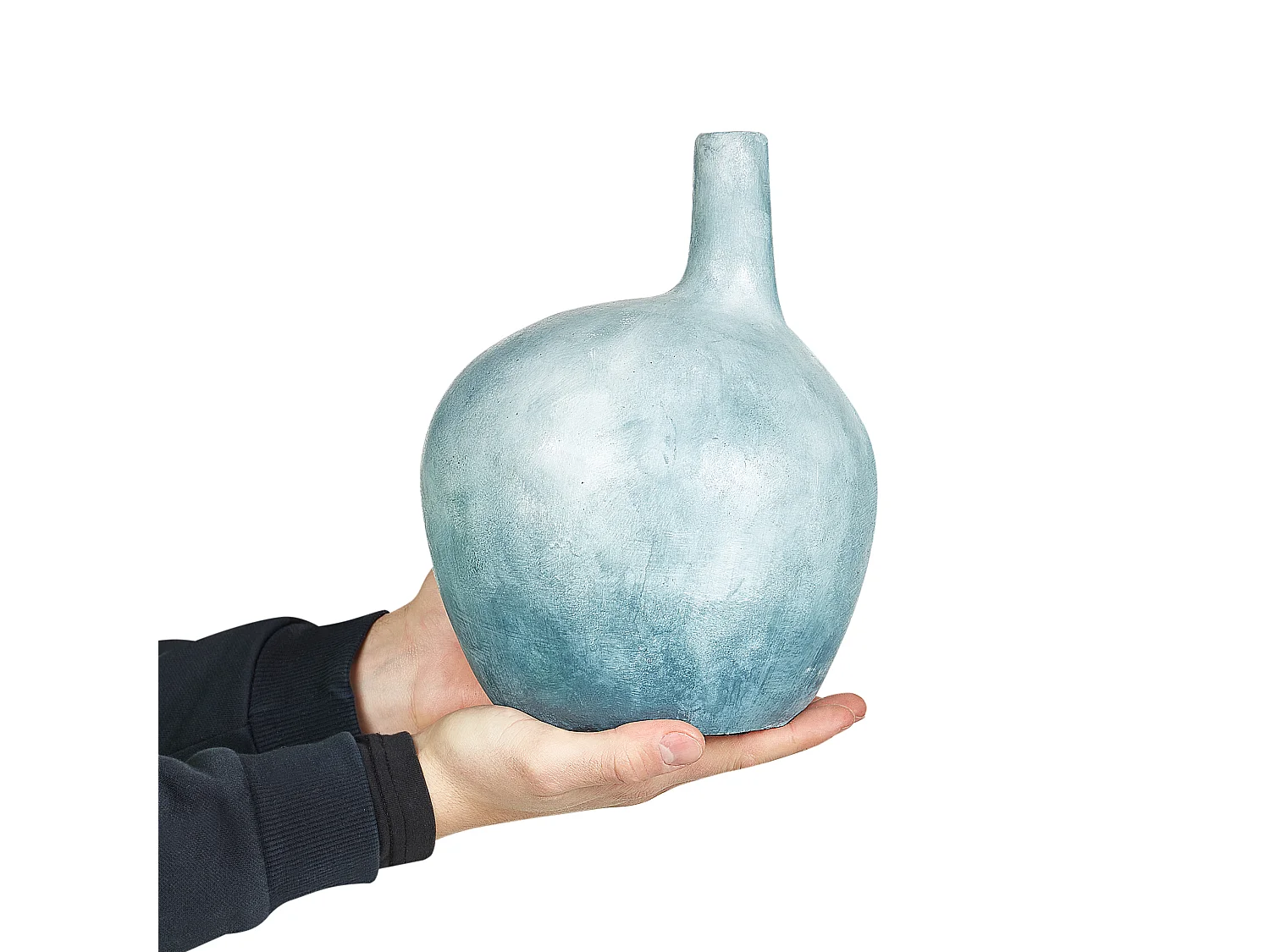 Jarrón decorativo BENTONG Cerámica 26 cm Azul claro