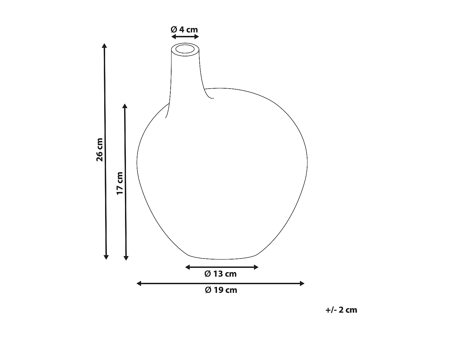 Jarro decorativo BENTONG Cerâmica 26 cm Azul claro