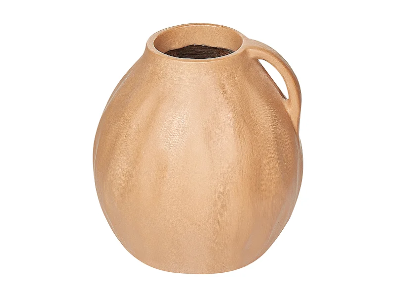 Dekovase aus Terrakotta beige 27 cm handgefertigt klassisch ästhetisch Perak