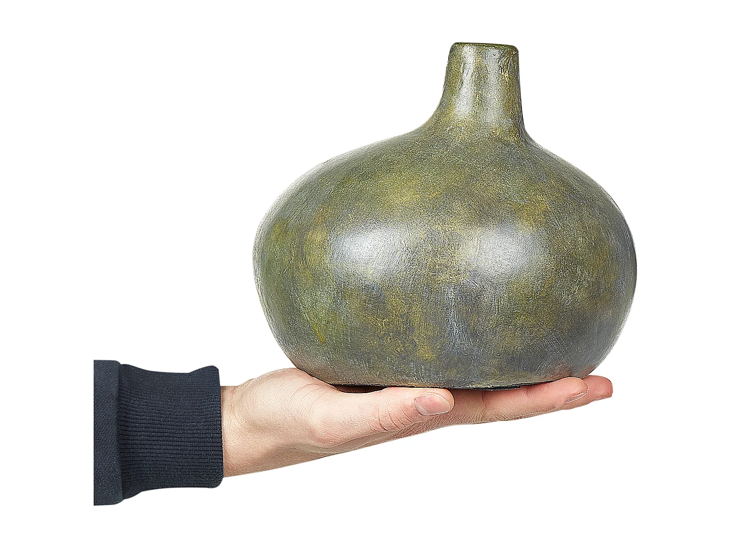 Dekovase KLANG Keramik 18 cm Grau