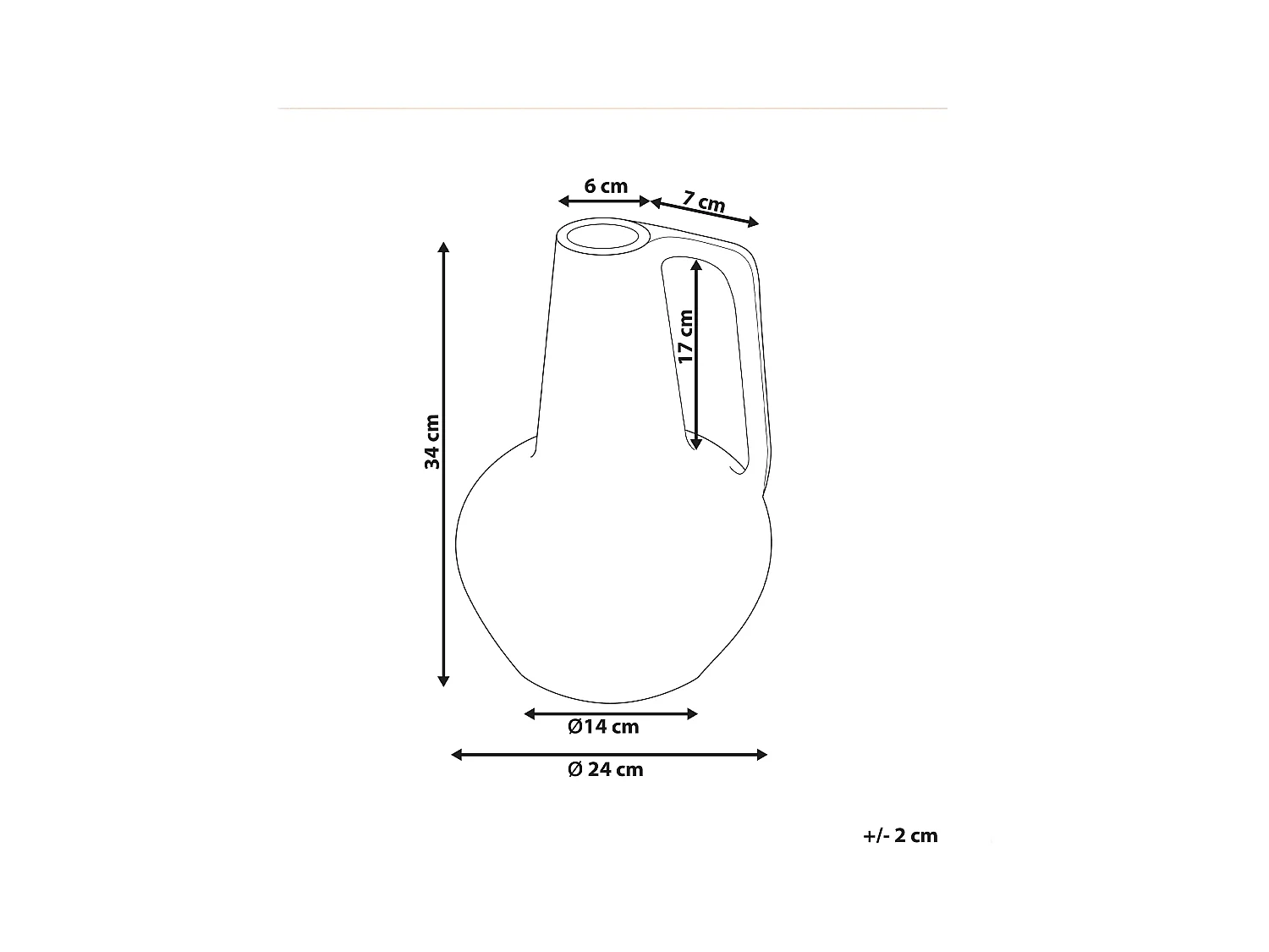 Decovaas MALAKKA Keramiek 34 cm Multicolor