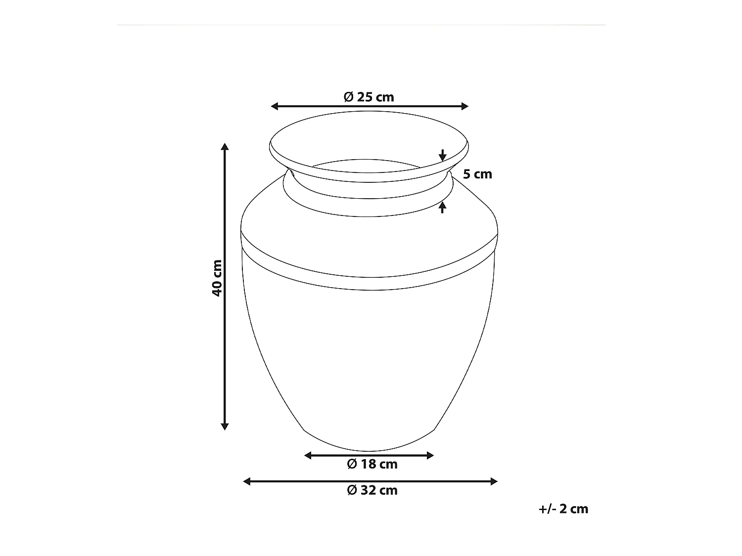 Wazon dekoracyjny PUCHONG Ceramika 40 cm Miedziany
