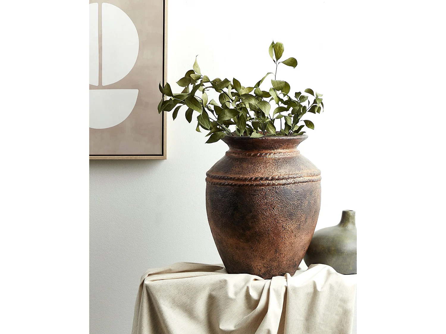 Jarrón decorativo PUCHONG Cerámica 40 cm Cobrizo