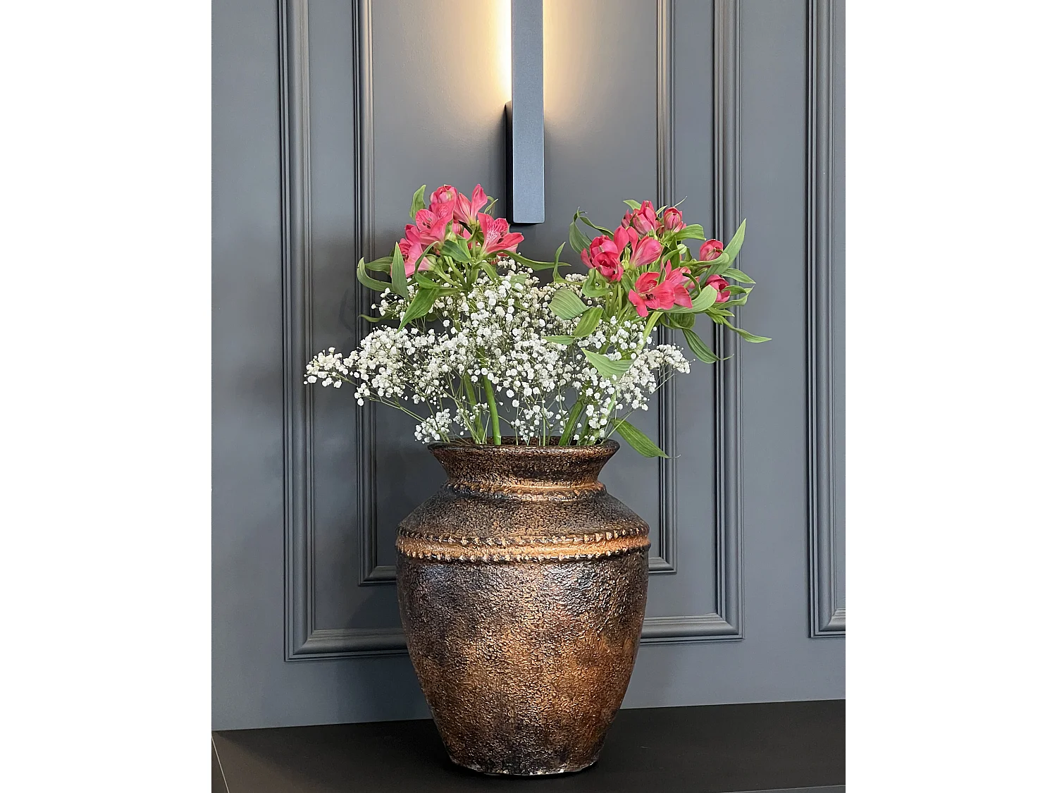 Vase décoratif PUCHONG Céramique 40 cm Cuivré