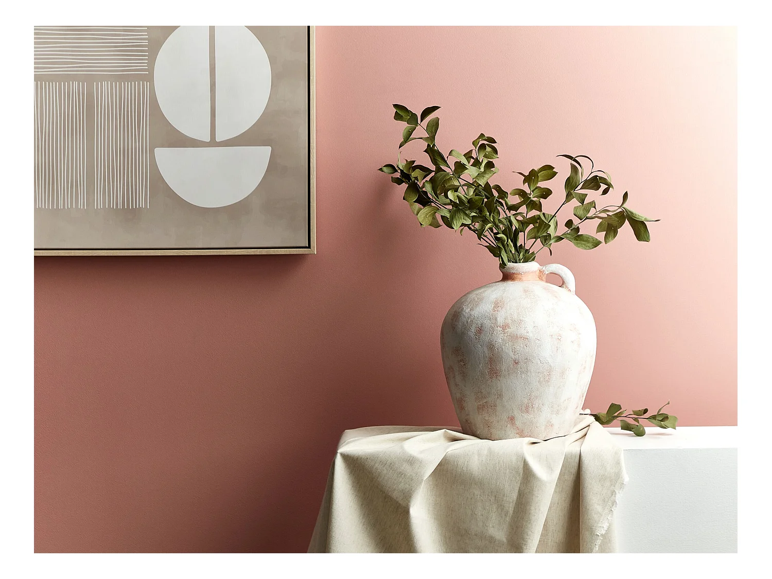 Jarro decorativo IPOH Cerâmica 30 cm Branco creme