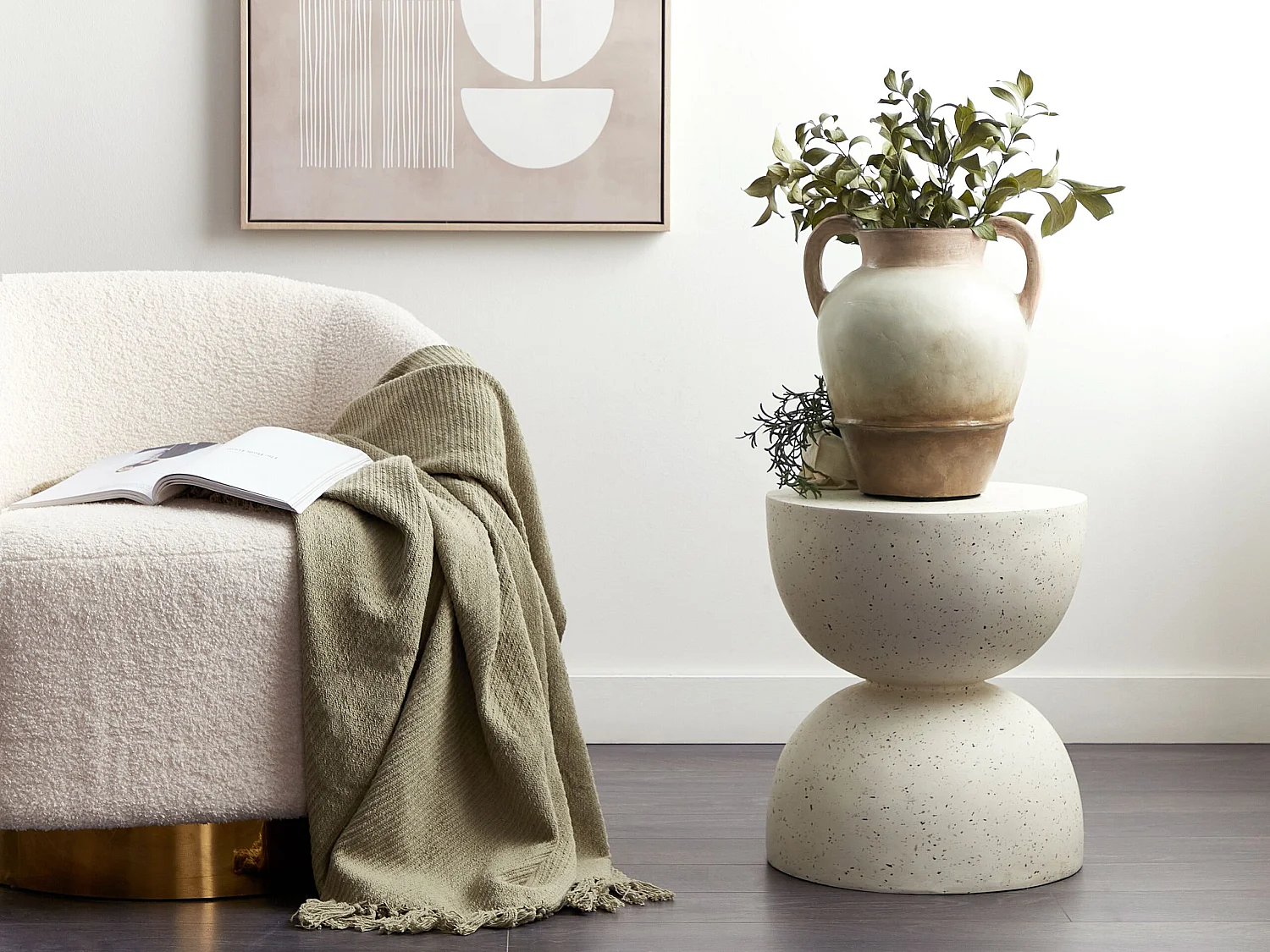 Decovaas BANTING Keramiek 36 cm Lichtbeige