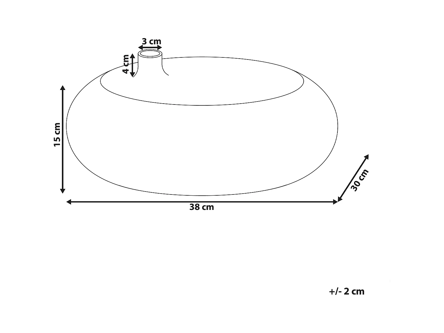 Wazon dekoracyjny RAWANG Ceramika 15 cm Szary