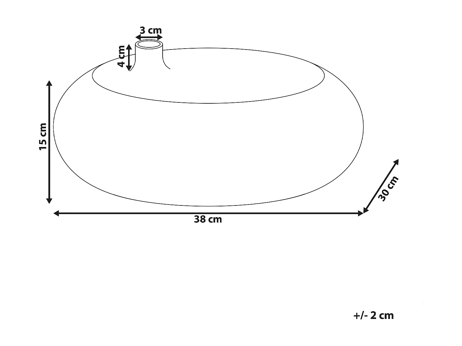 Jarrón decorativo RAWANG Cerámica 15 cm Gris