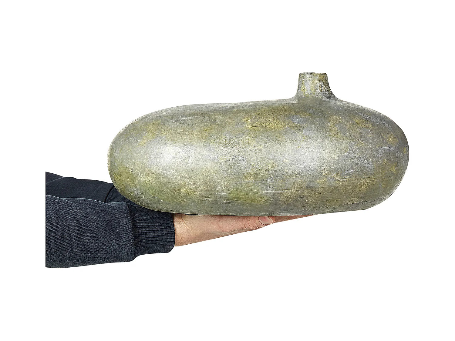 Jarrón decorativo RAWANG Cerámica 15 cm Gris