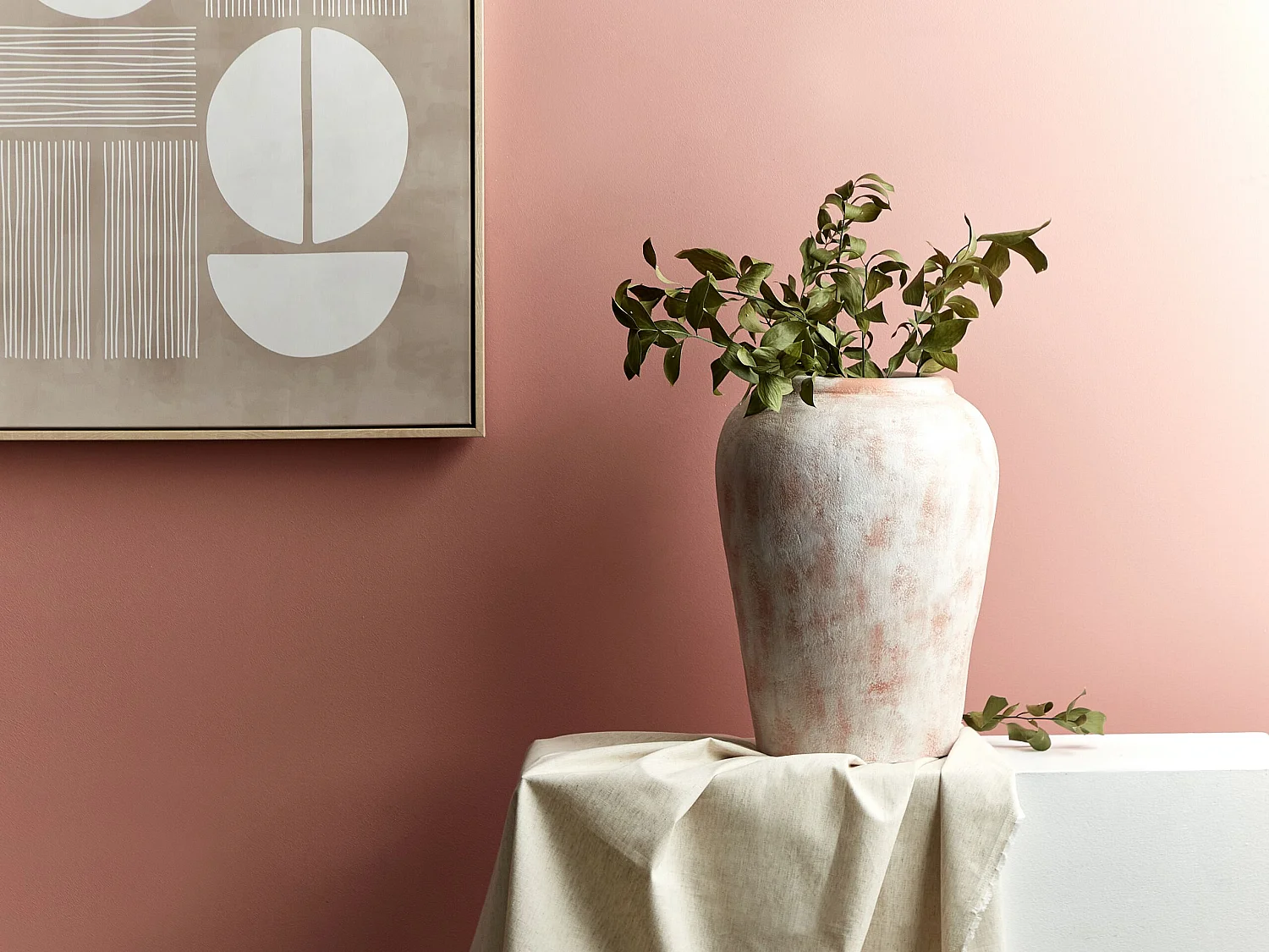 Vaso decorativo MIRI Ceramica 42 cm Bianco