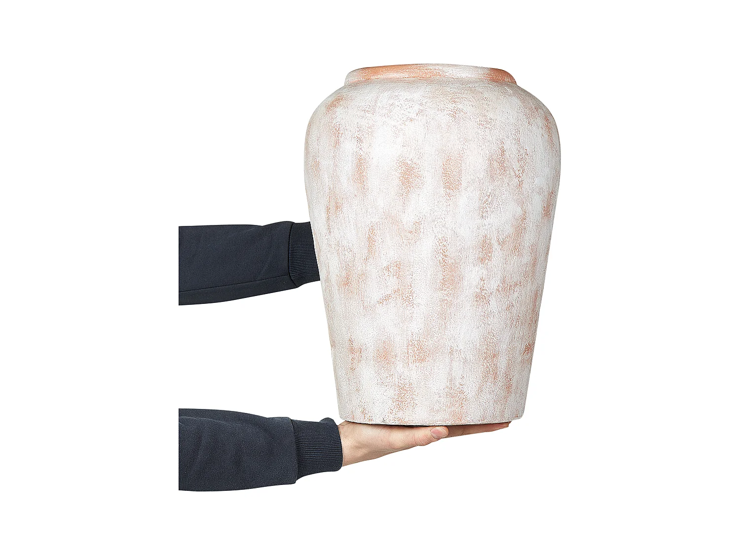 Jarrón decorativo MIRI Cerámica 42 cm Blanco