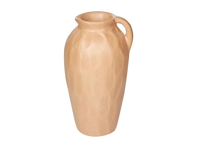 Dekovase aus Terrakotta beige 46 cm handgefertigt klassisch ästhetisch Taiping