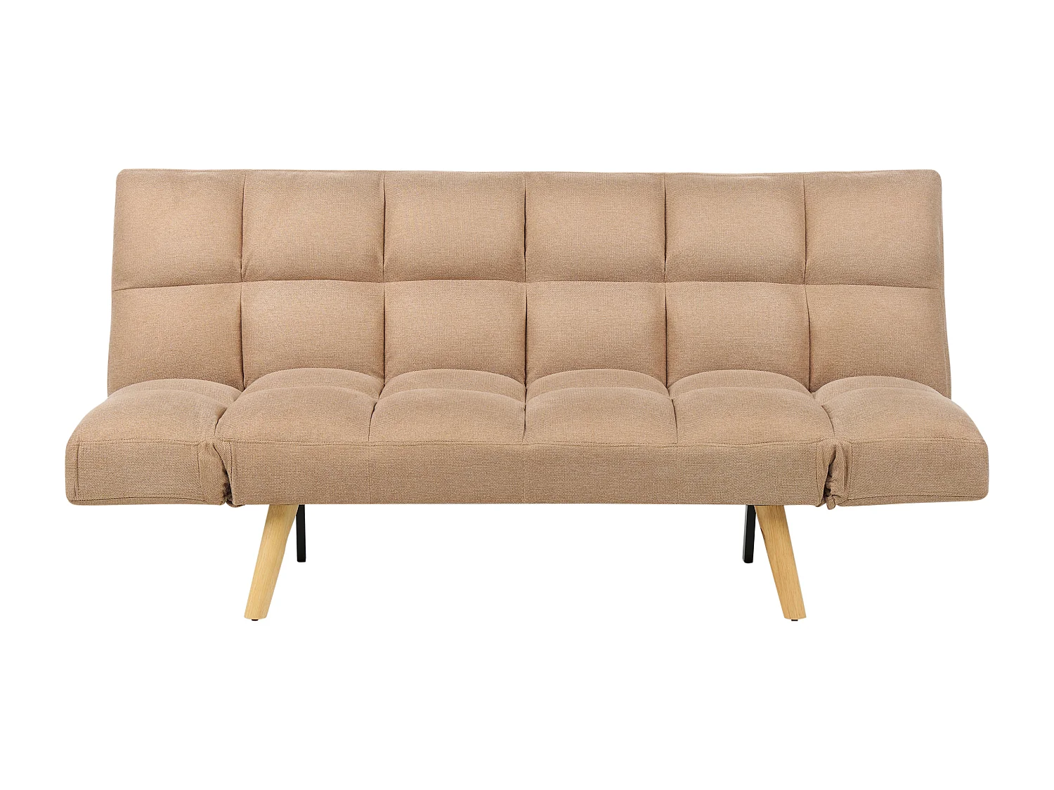 Schlafsofa INGARO Stoff Hellbraun 2-Sitzer