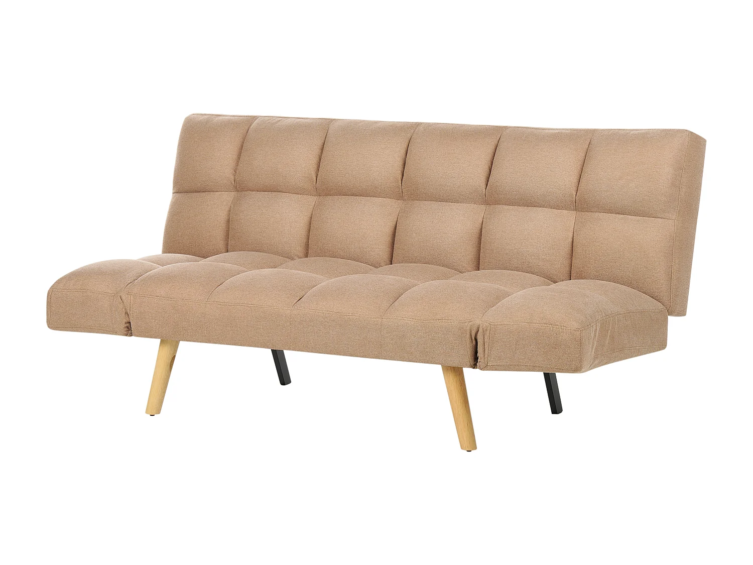 Schlafsofa INGARO Stoff Hellbraun 2-Sitzer