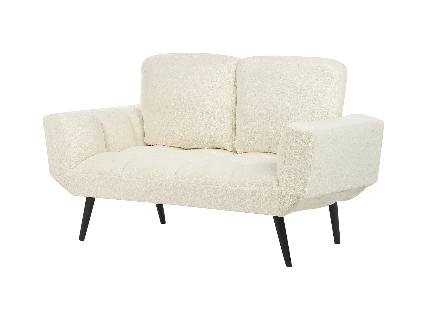 Canapé-lit BREKKE Bouclé Blanc cassé 2 places