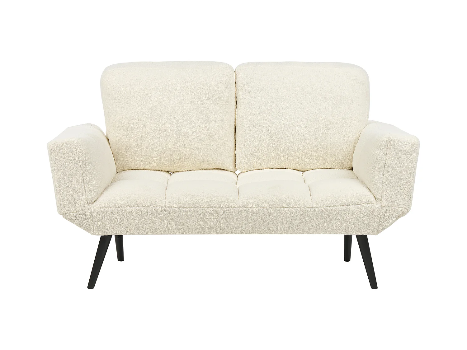 Canapé-lit BREKKE Bouclé Blanc cassé 2 places