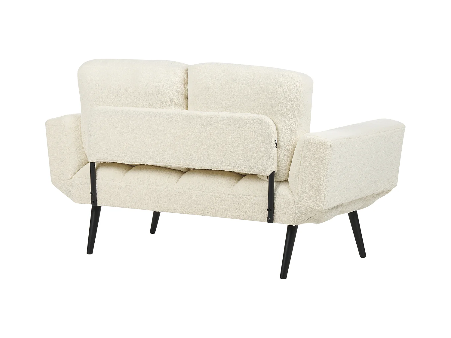 Canapé-lit BREKKE Bouclé Blanc cassé 2 places