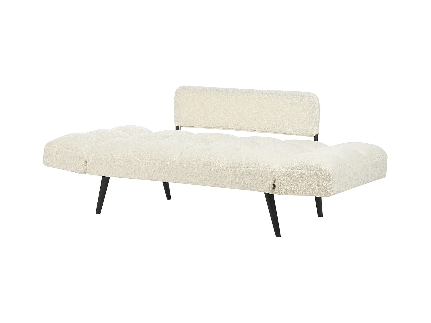 Canapé-lit BREKKE Bouclé Blanc cassé 2 places