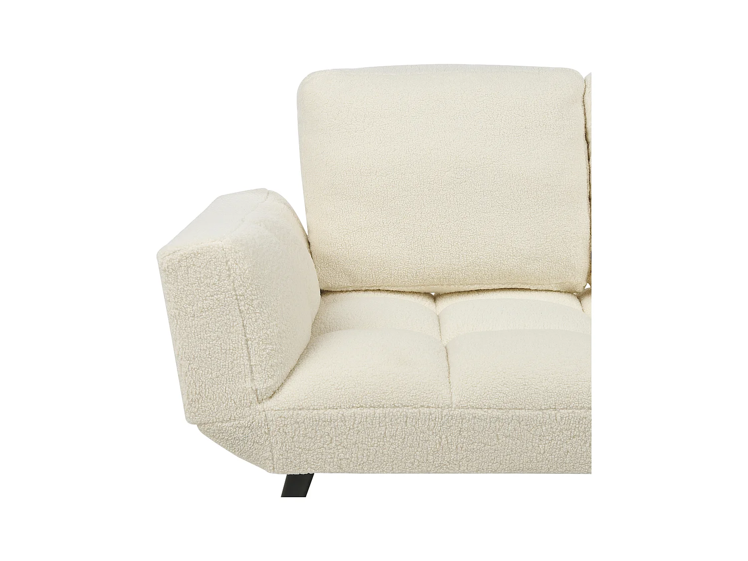 Canapé-lit BREKKE Bouclé Blanc cassé 2 places