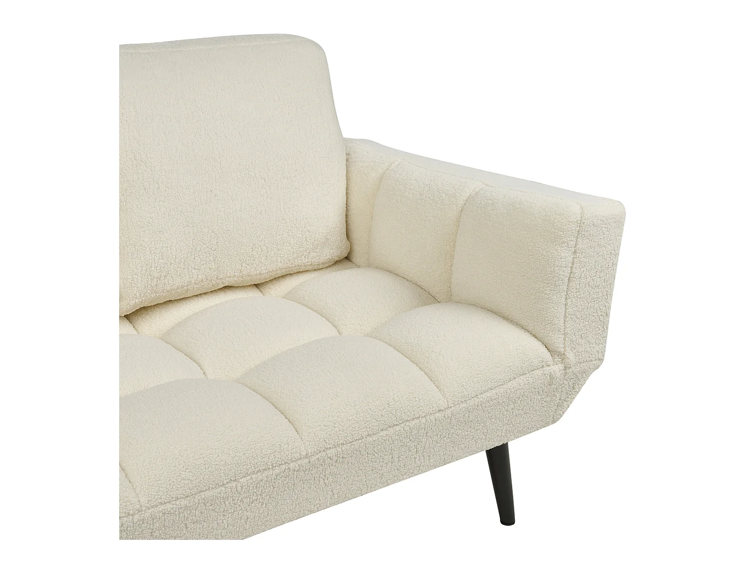 Canapé-lit BREKKE Bouclé Blanc cassé 2 places