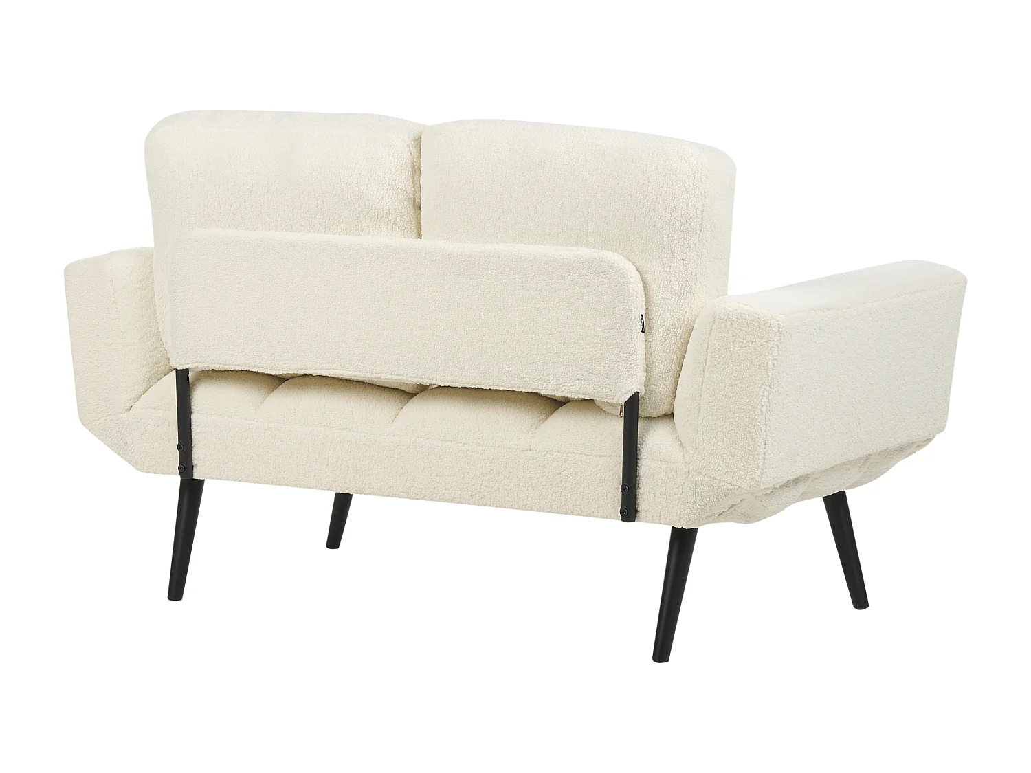 Sofá-cama BREKKE Bouclé Branco creme 2 lugares