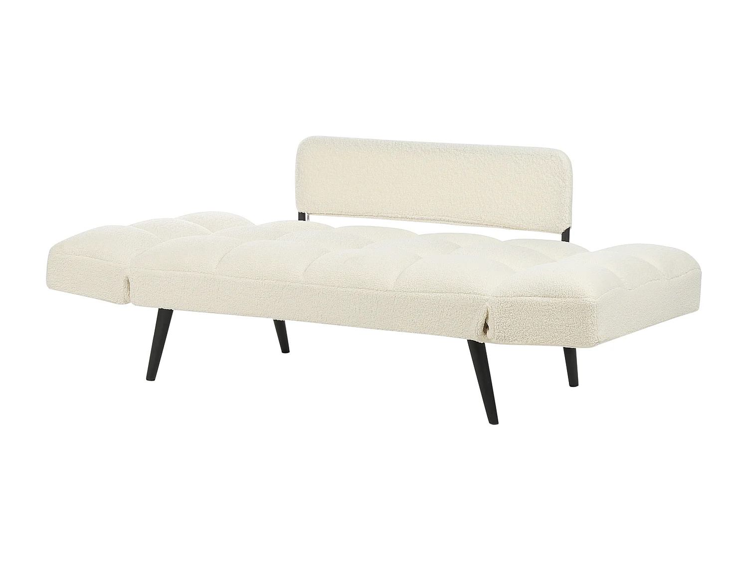 Sofá-cama BREKKE Bouclé Branco creme 2 lugares