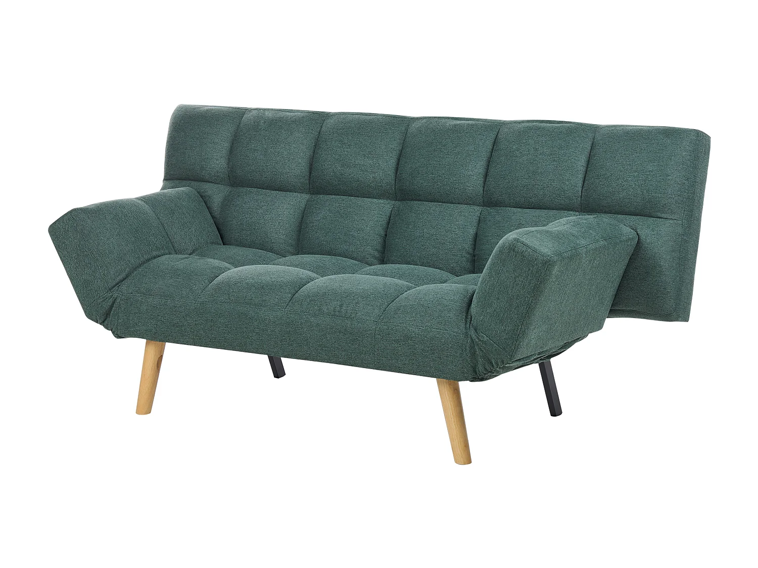 Canapé-lit 2 places INGARO Tissu Vert foncé
