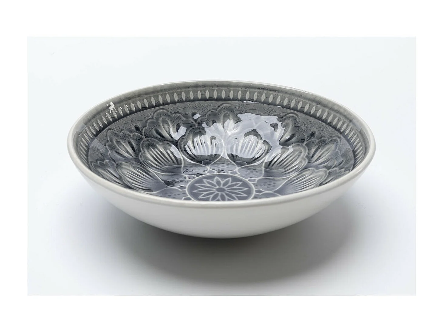 Bol Sicilia Mandala gris Ø18