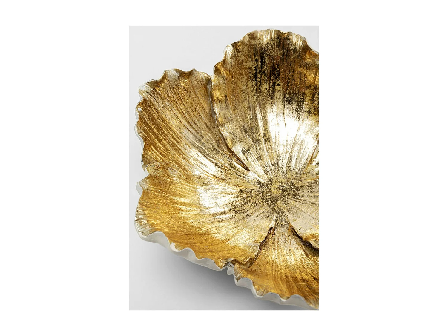 Coupe décorative Flower Bloom crème-doré Ø25cm