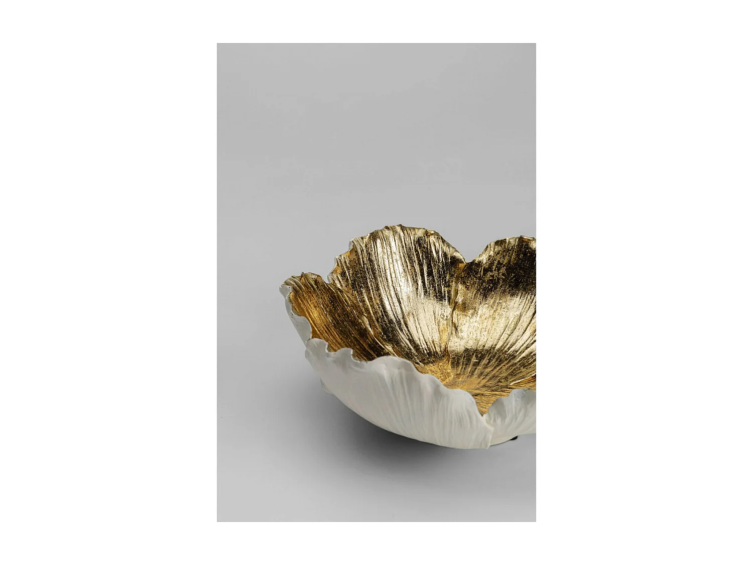 Coupe décorative Flower Bloom crème-doré Ø25cm