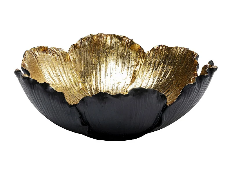 Ciotola decorativa Flower Bloom nero-oro Ø25cm