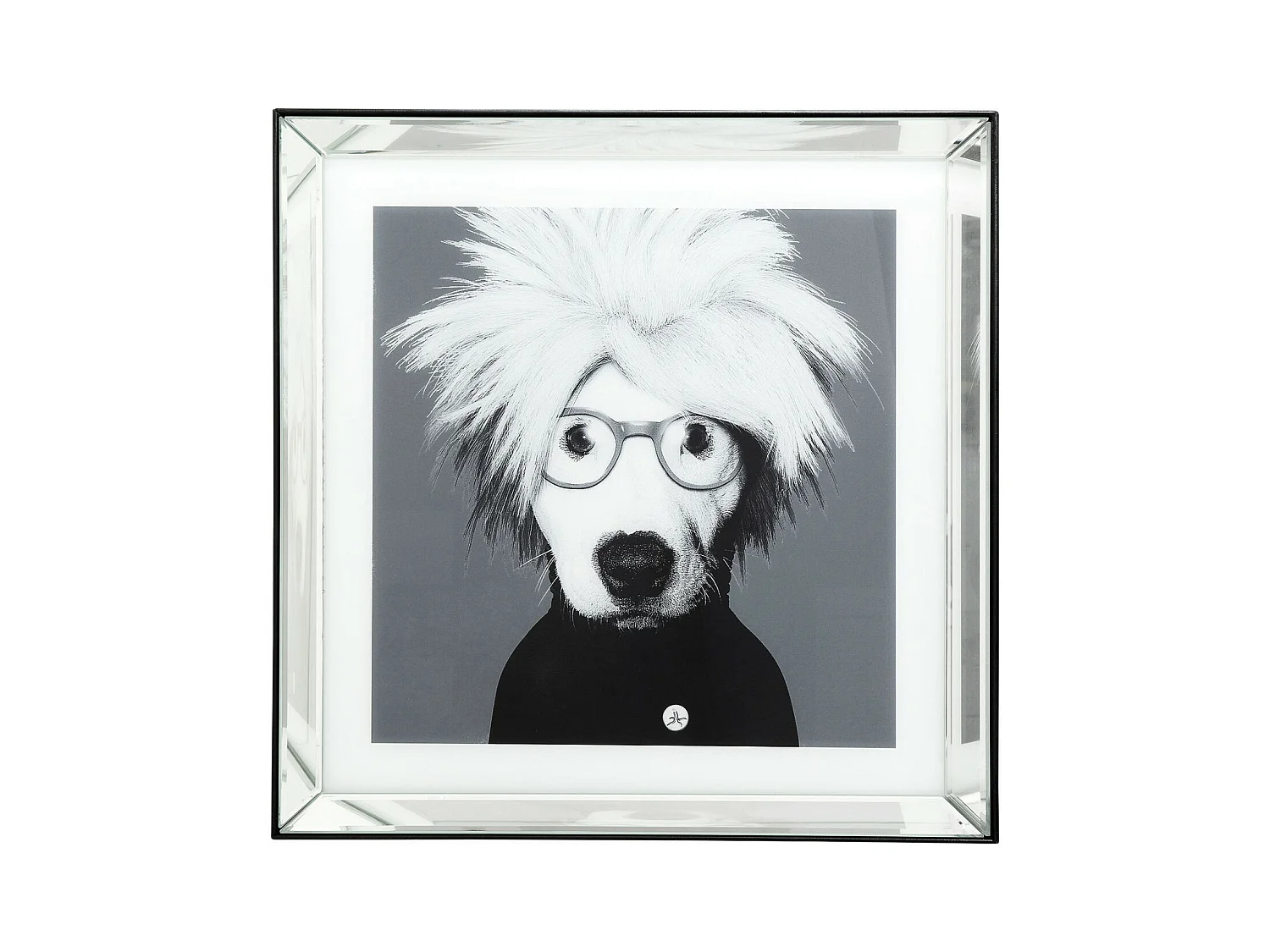Tableau Frame Mirror Artist Dog 60x60