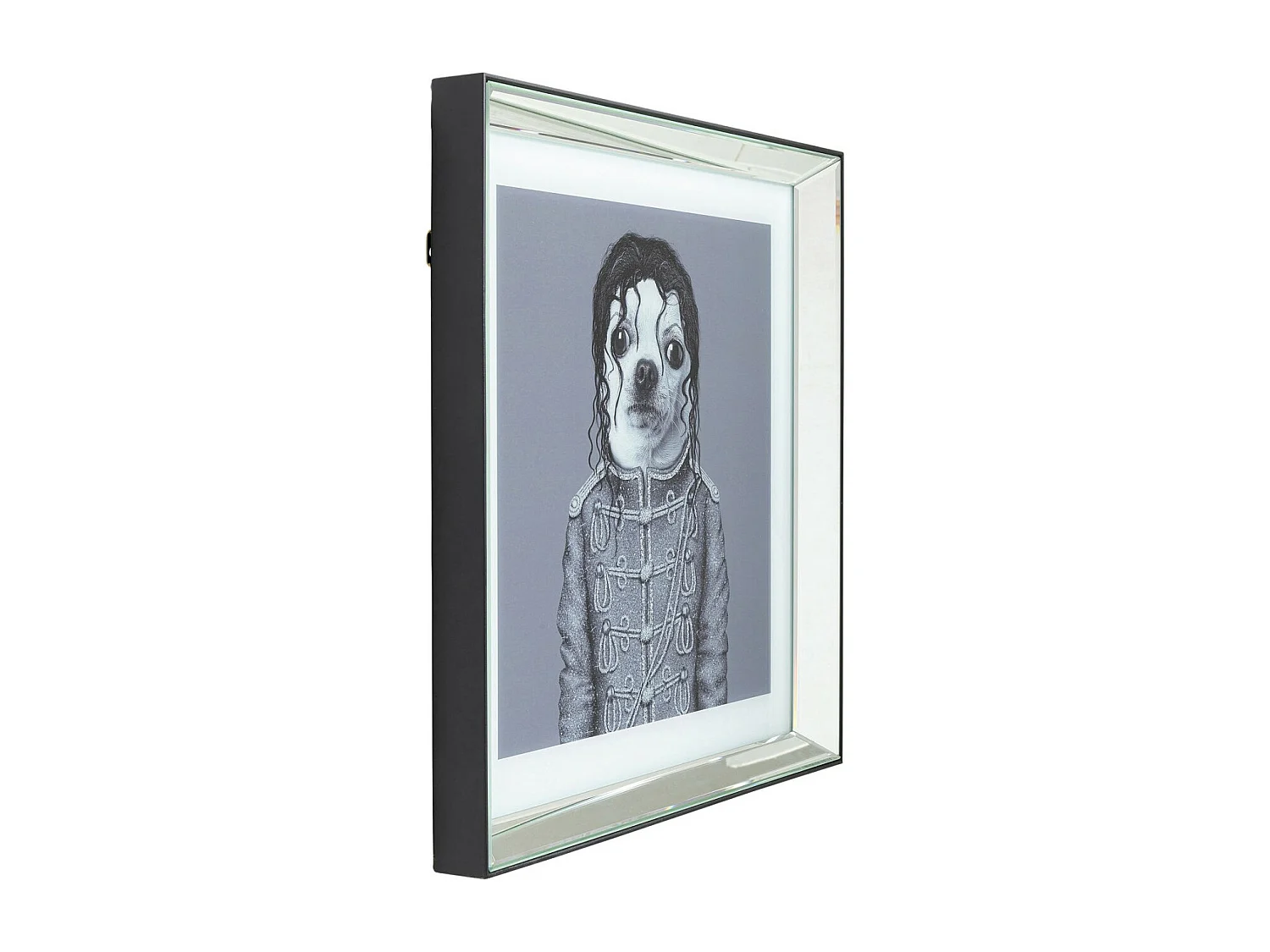 Tableau Frame Mirror King Dog 60x60cm