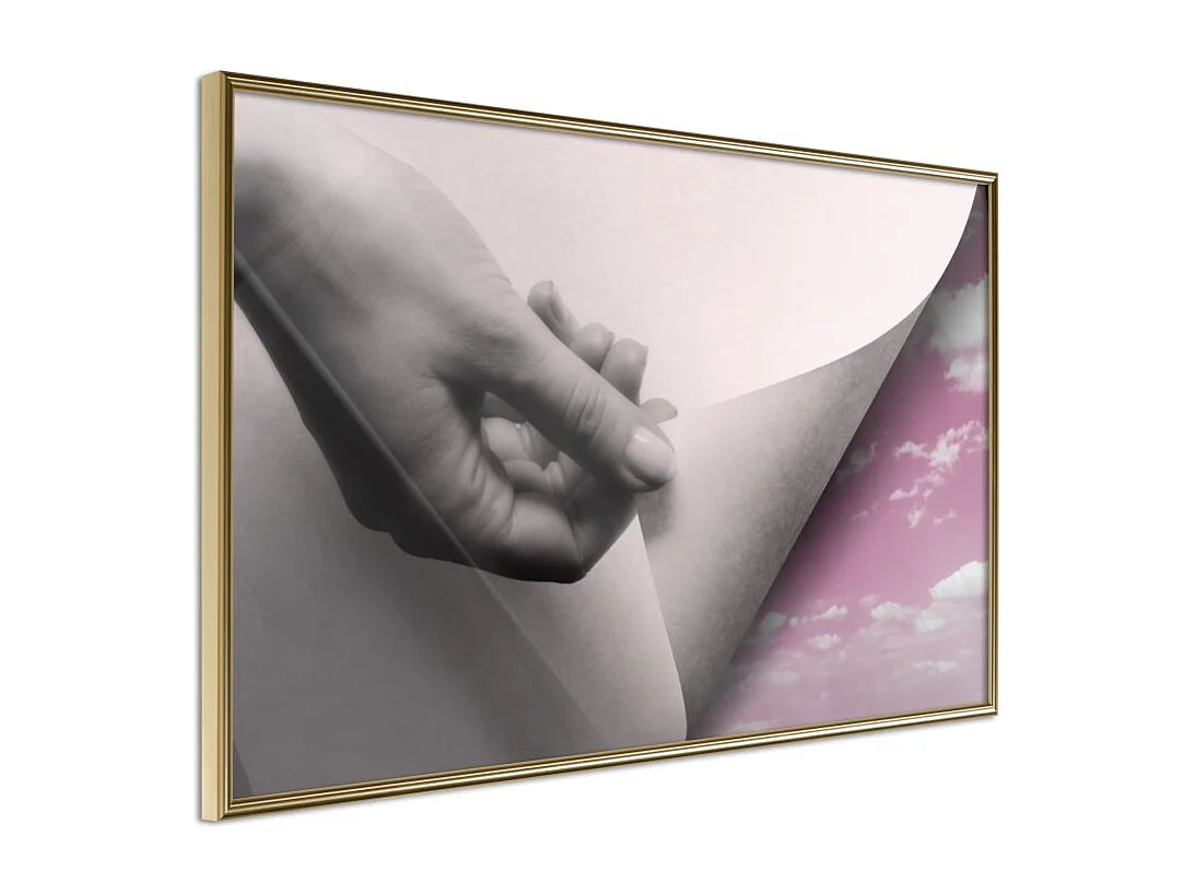 Affiche Murale Encadrée "New Beginning" 30 x 20 cm Or