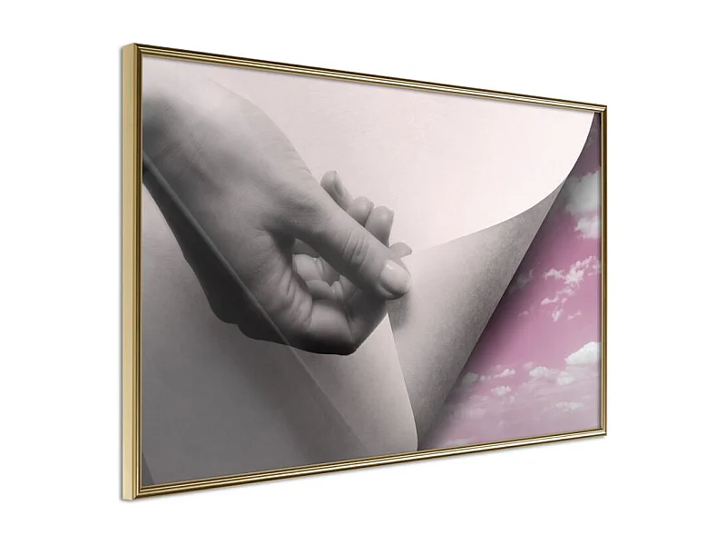 Affiche Murale Encadrée "New Beginning" 30 x 20 cm Or