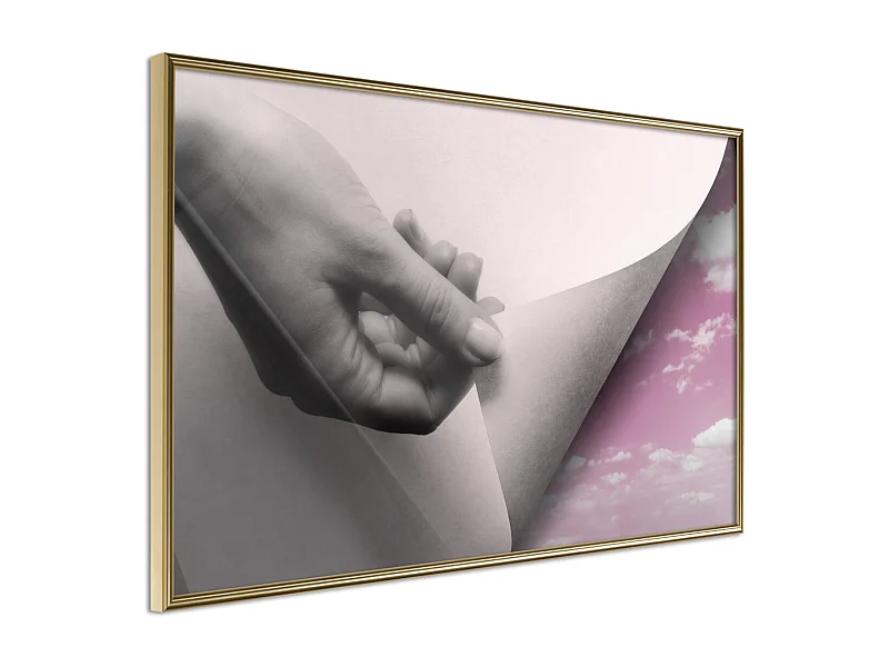 Affiche Murale Encadrée "New Beginning" 30 x 20 cm Or