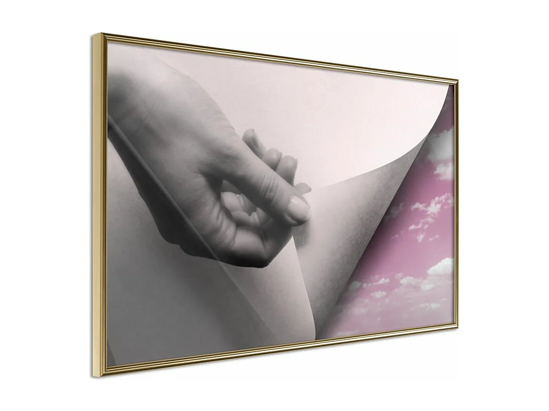 Affiche Murale Encadrée "New Beginning" 90 x 60 cm Or