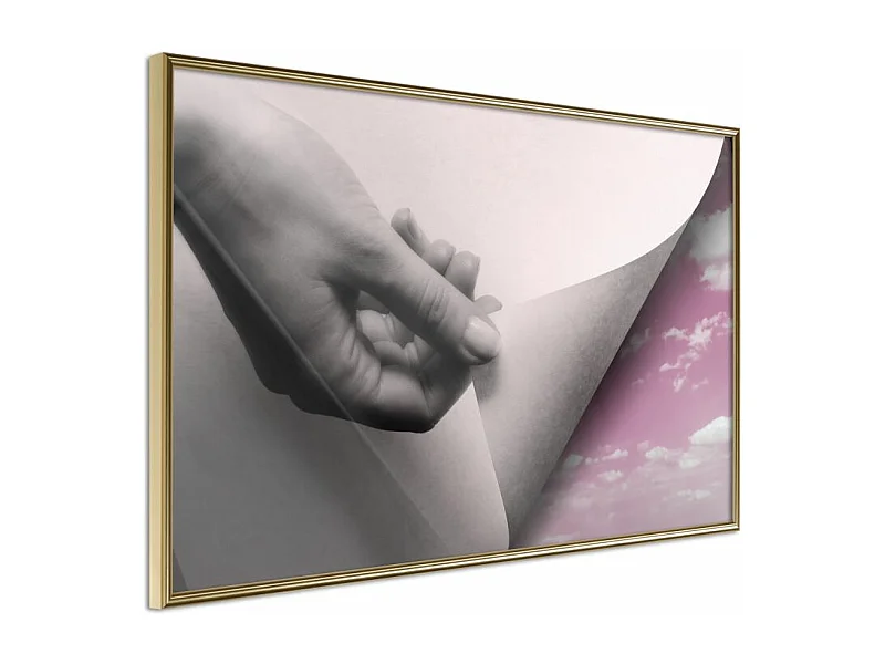 Affiche Murale Encadrée "New Beginning" 60 x 40 cm Or