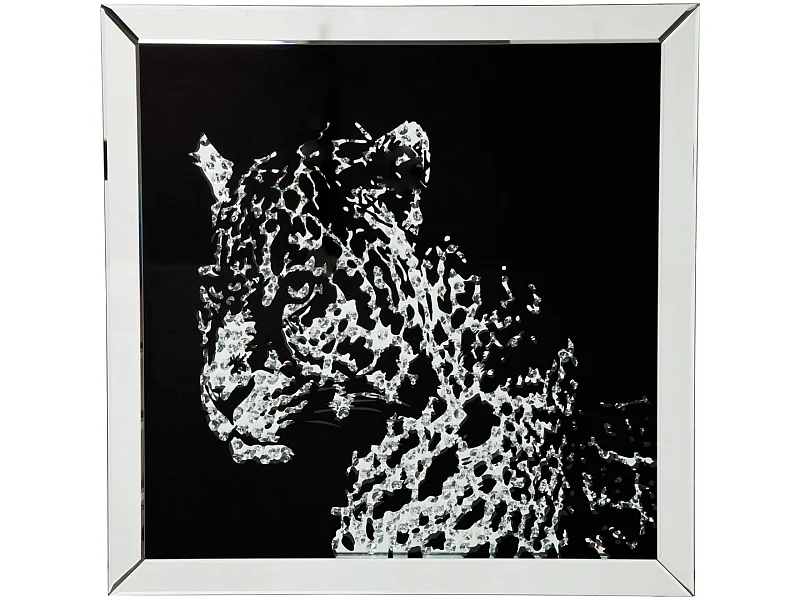 Bild Frame Mirror Leopard 80x80cm
