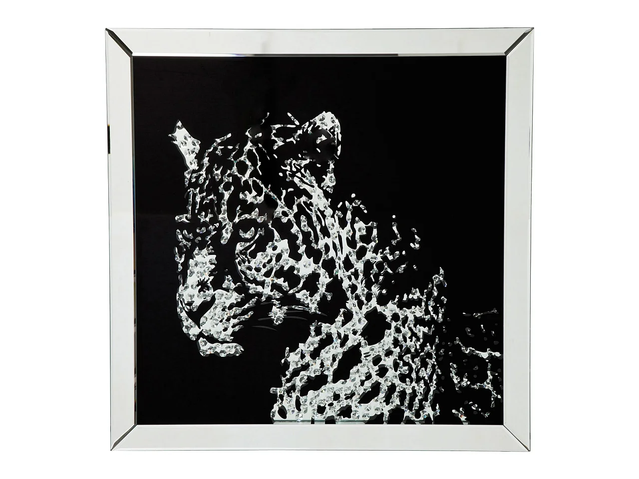 Bild Frame Mirror Leopard 80x80cm
