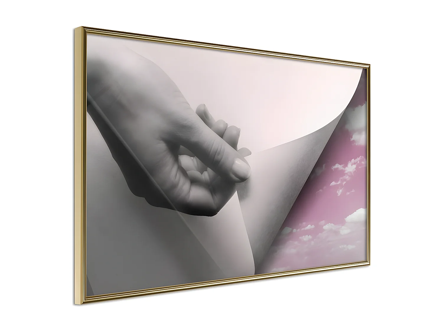 Affiche Murale Encadrée "New Beginning" 45 x 30 cm Or